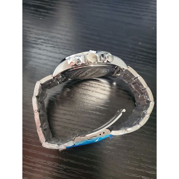 NEW‎ IN BOX Men's Chronos Watch Calendar Quartz Watch Sterling Steel Strap - Picture 5 of 5